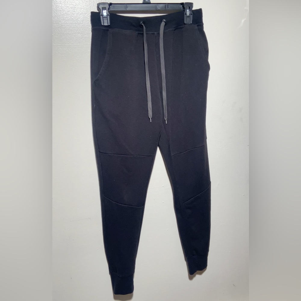 American Eagle Black Jogger Sweatpants with Tapered Fit Gray Accents Active Flex